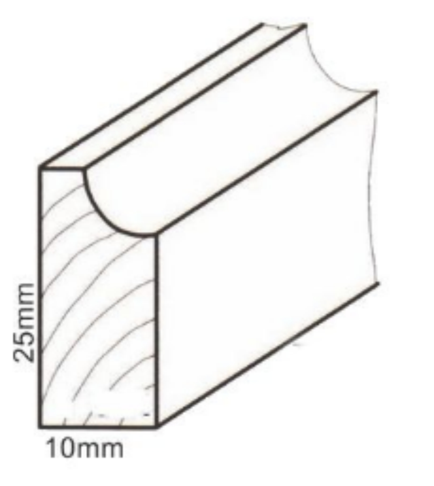 Leiste Sockelleiste Kiefer / Erle ca. 10mm*25mm Kiefer 1,19m + Rest