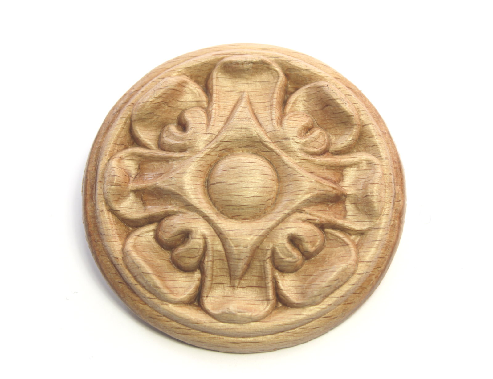Holzzierteil Rosette Buchenholz, ca.Ø 64mm, Art.7464