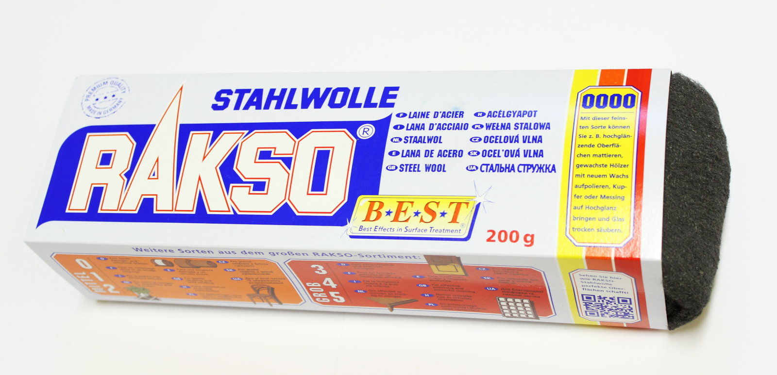 Rakso Stahlwolle  Sorte: 0000 feinst, Art.497