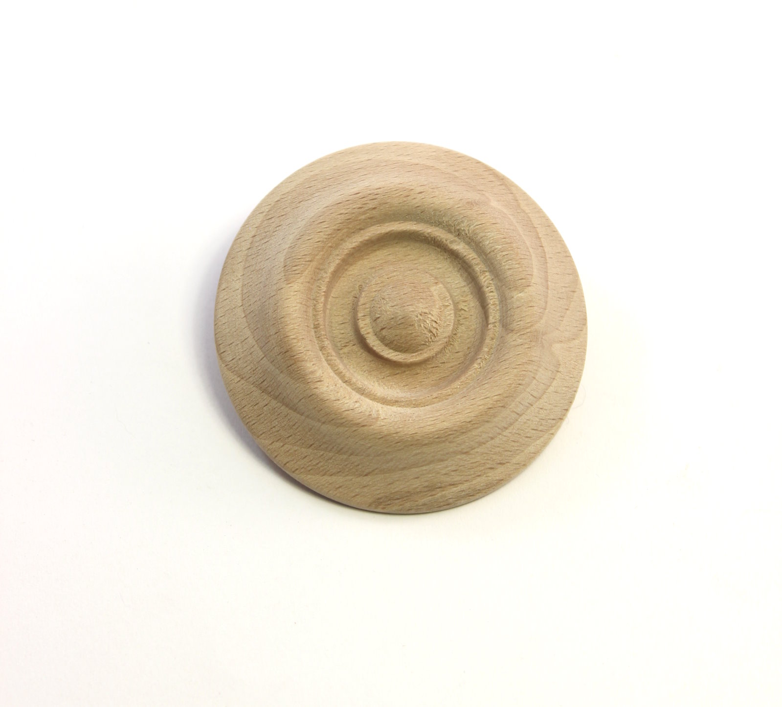Holzzierteil Art. 7019  Buchenrosette. Maße: 52mm Ø