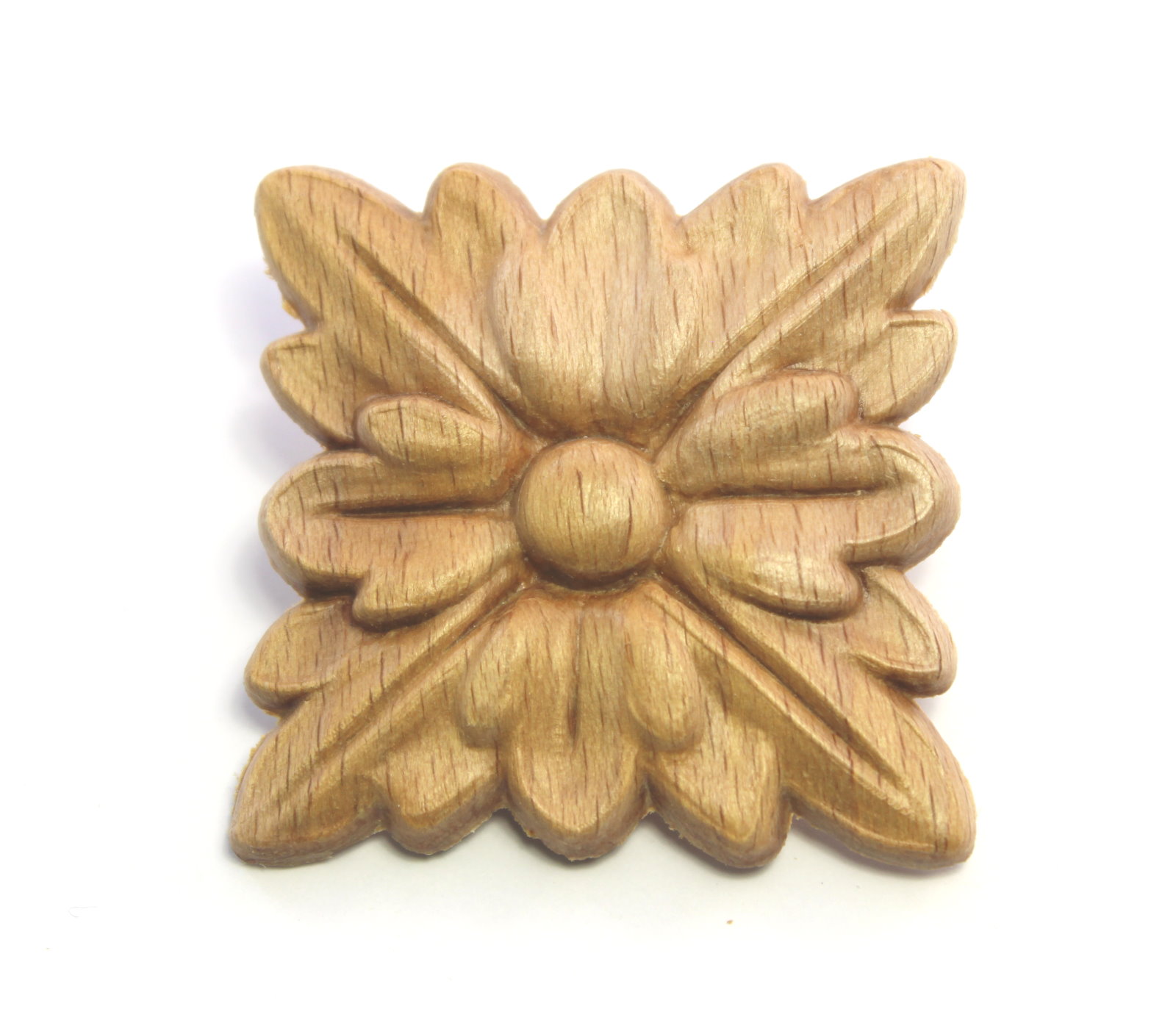 Holzzierteil Rosette Buchenholz, ca.48*48mm, Art.7448