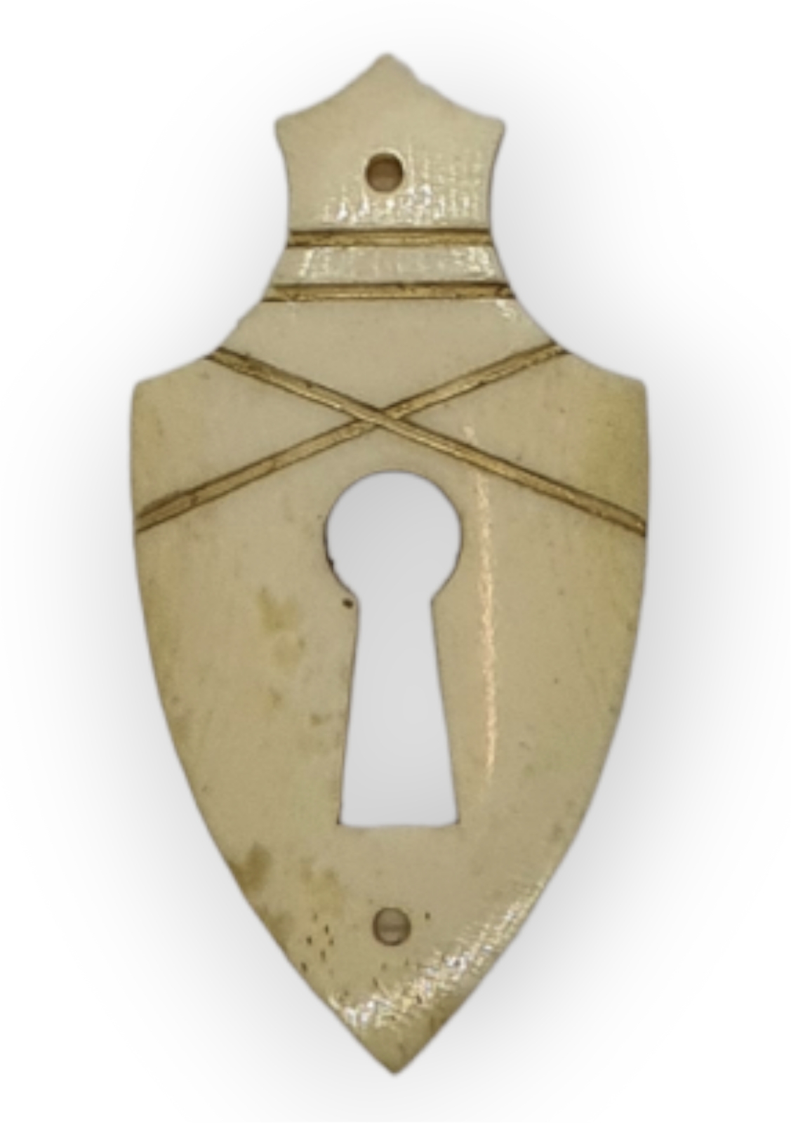 Bein-Schild Art. 2018   50*25mm mit Goldzierrillen
