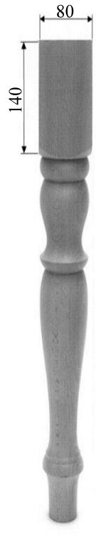 Tischbein Art. 63123   D= ca.80 mm, 760mm lang Eiche
