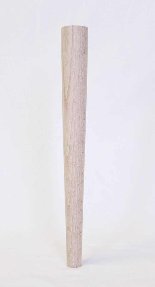 Tischbein rund konisch Maße: Ø 25 zu 45 mm/400mm lang,  Art.63126 Buche