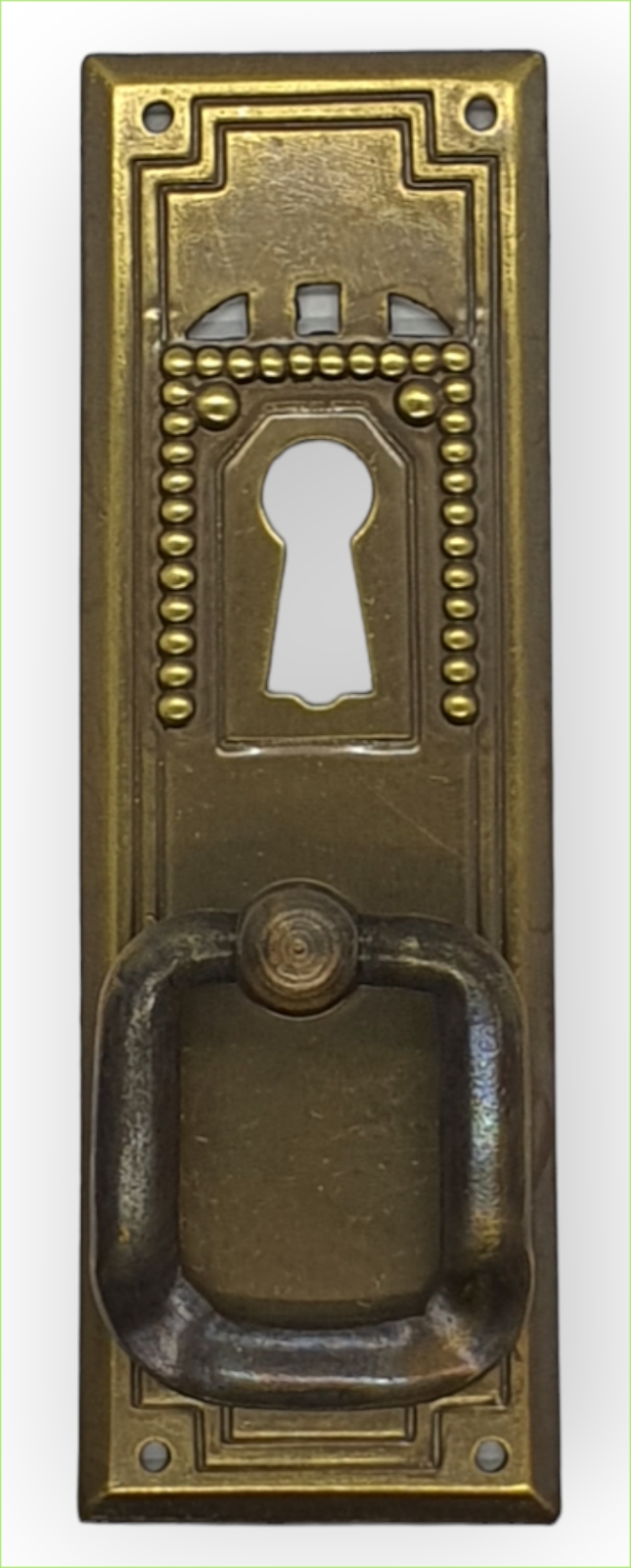 Jugendstil Beschlag Messing patiniert, ca 98*34mm, Art. 1561
