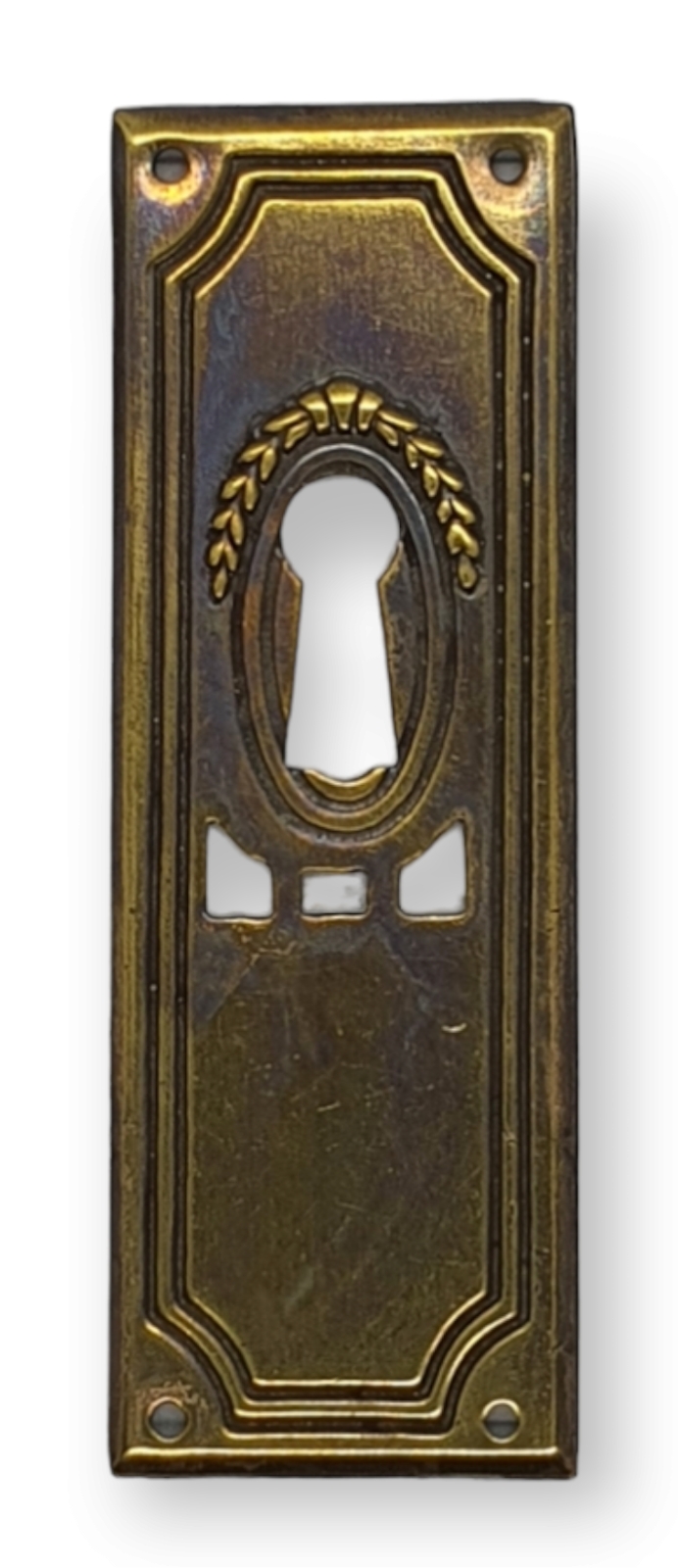 Beschlag Messing brüniert ca. 27*79 mm, Art.10141