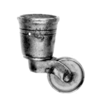 Möbelrolle Sesselrolle konisch Ø innen 30mm Ms patiniert