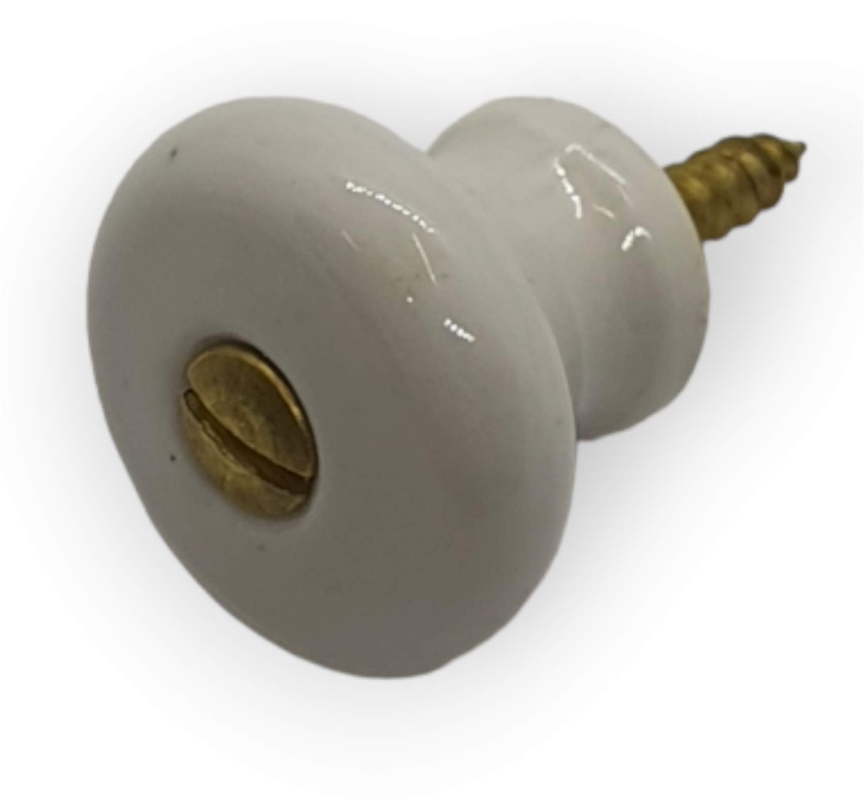 Möbelknopf Porzellanknöpfe weiss glatt Ø ca.23mm, Art.4624