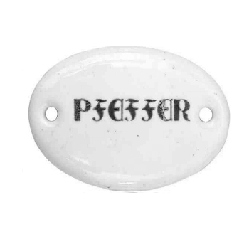 Porzellanschild Pfeffer, Art. 4552