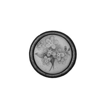 Möbelknopf mit Keramik-Dekor-Einlage ca.Ø 29mm, Art.43229 Best.- Ware