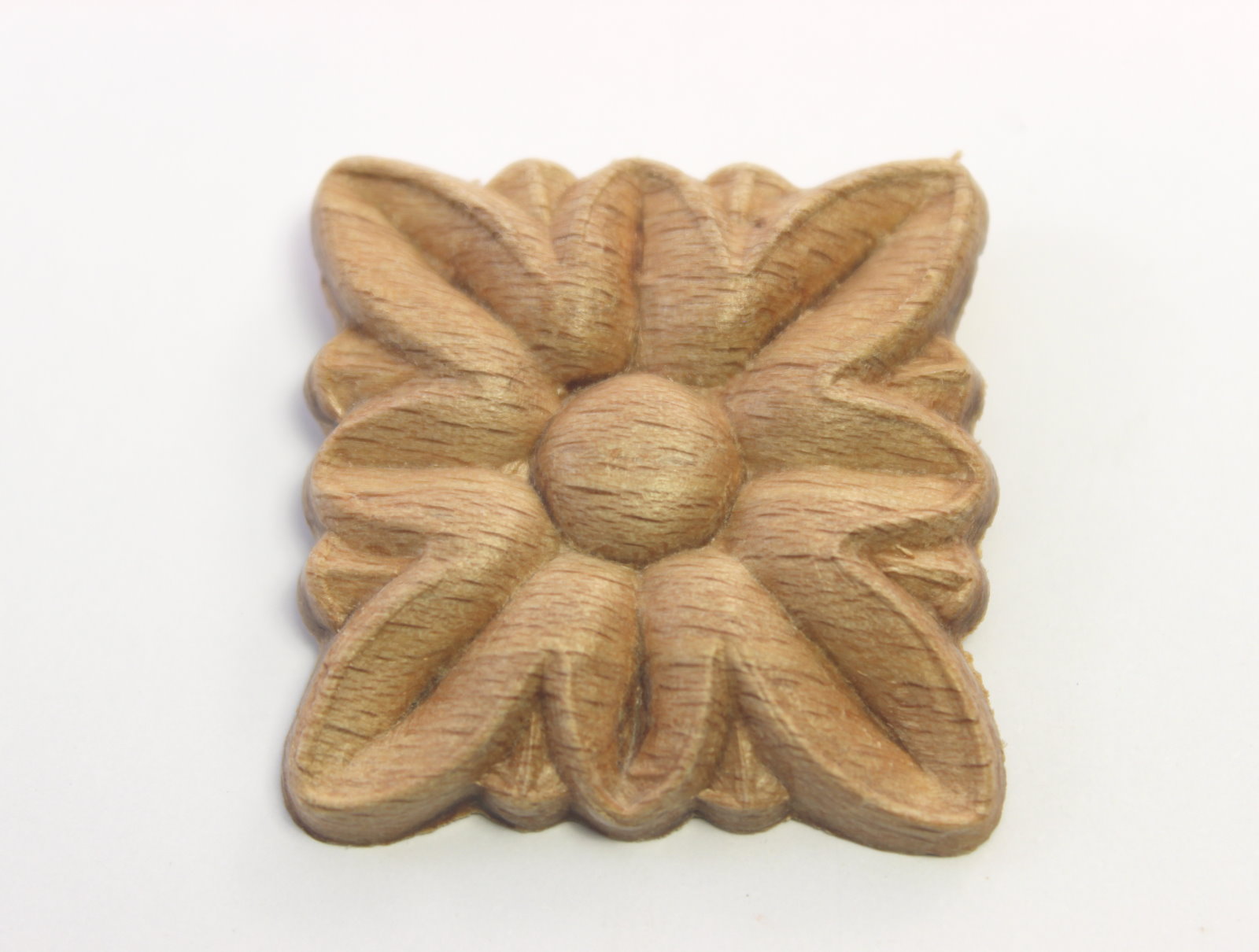Holzzierteil Rosette Buchenholz, ca.35*35mm, Art.7435