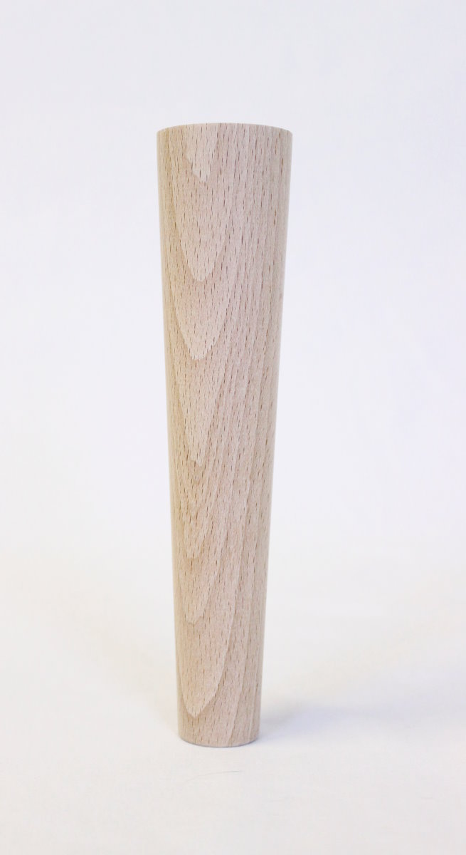 Tischbein rund konisch Maße: Ø 25 zu 40 mm/180mm lang,  Art.63128 Buche