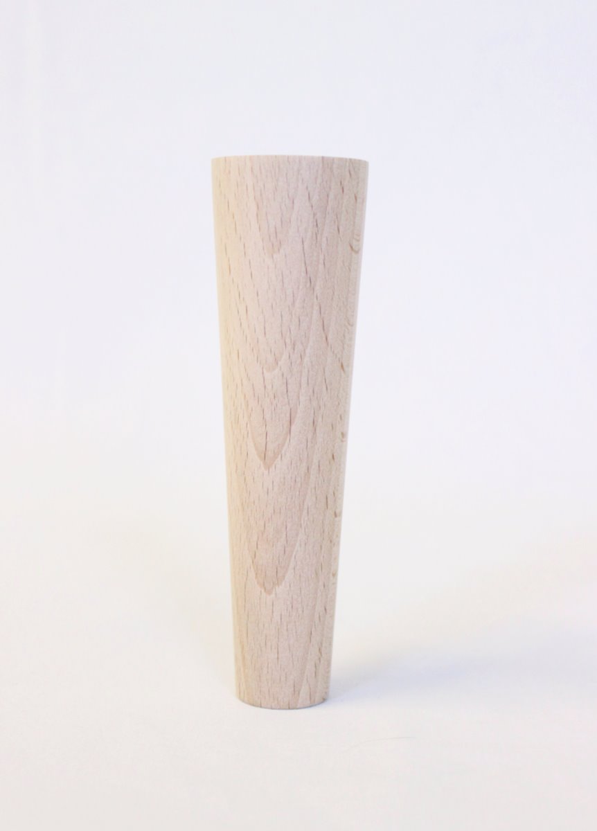 Tischbein rund konisch Maße: Ø 25 zu 40 mm/140mm lang,  Art.63129 Eiche