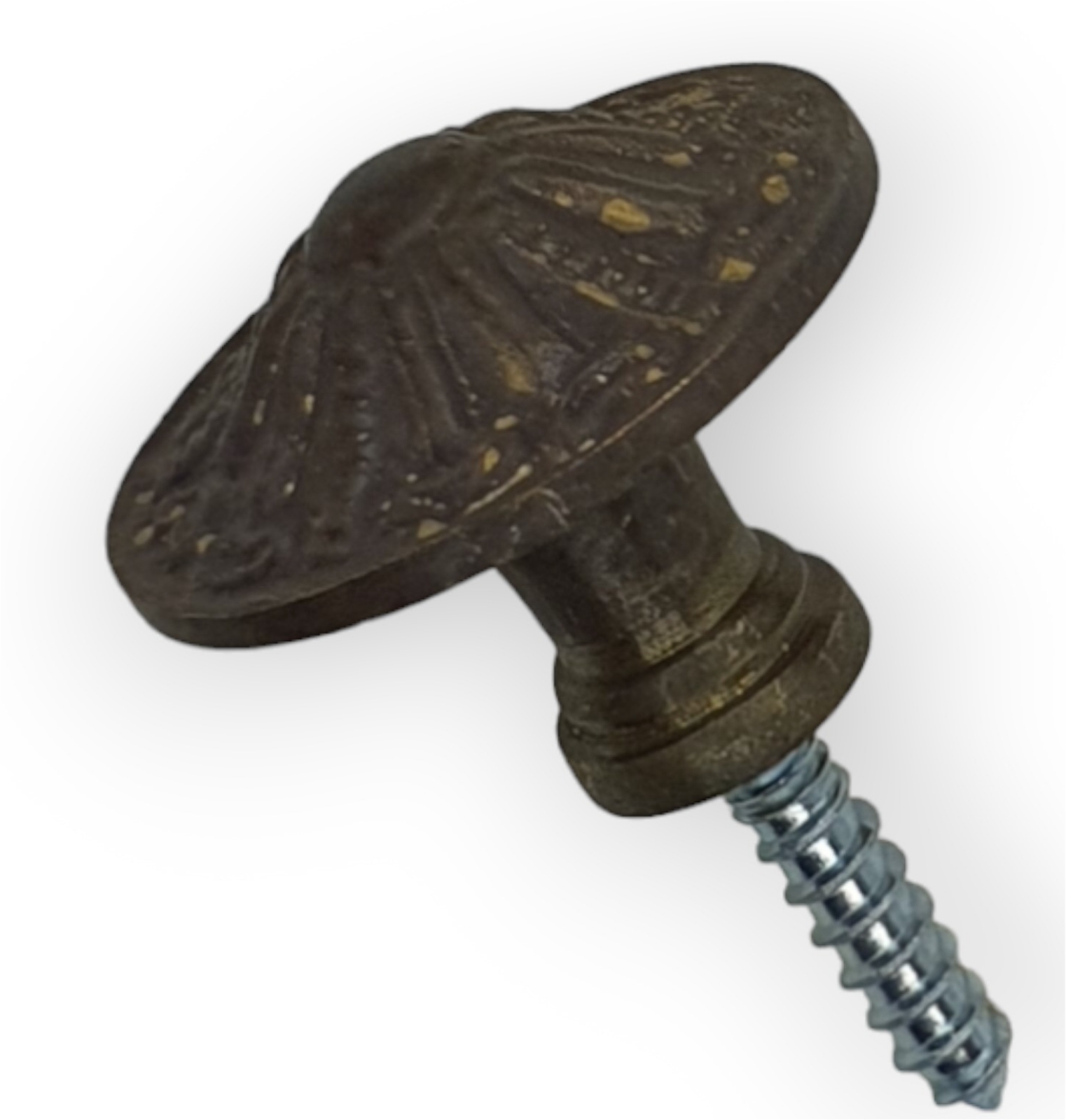 verzierter Möbelknopf Art. 1486   Messing gegossen Ø 24mm