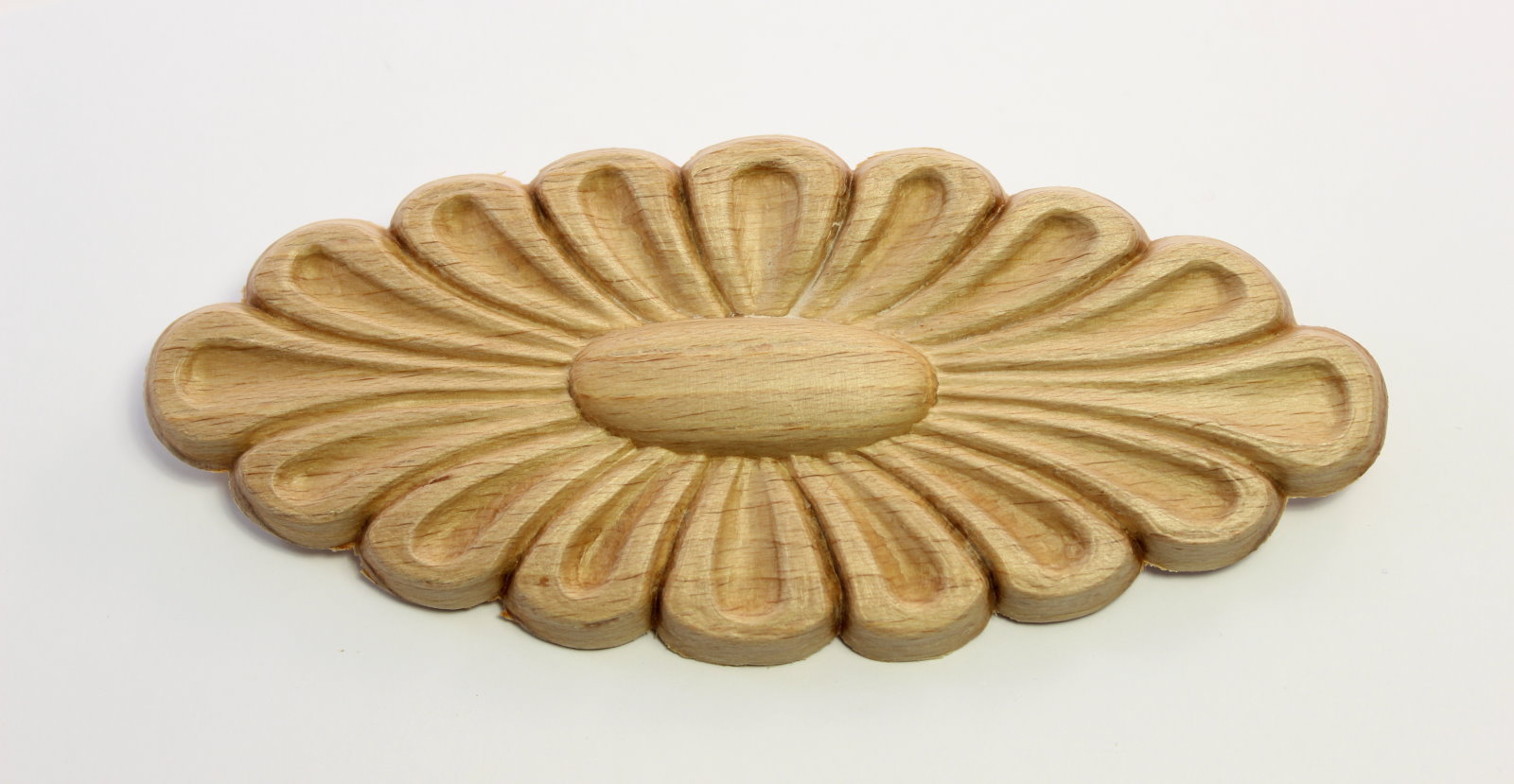 Holzzierteil Rosette Buchenholz, ca.141*61mm, Art.7481