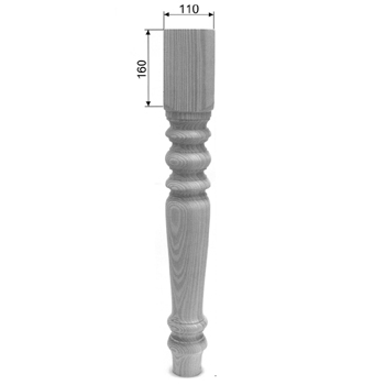 Tischbein Art. 63120   D= ca.110mm, 760mm lang Eiche