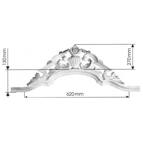 Aufsatz Art. 91006  Aufsatz aus Lindenholz mit gerader Seitenleiste - Bestellartikel