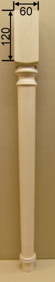 Tischbein Art. 63124  Maße: 60*60 mm, 760mm lang Eiche