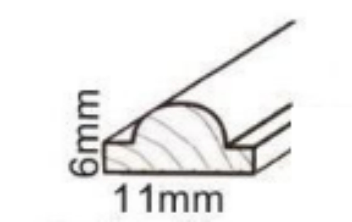 Leiste Hüttchenleiste Kiefer / Erle ca. 6mm*11mm Erle