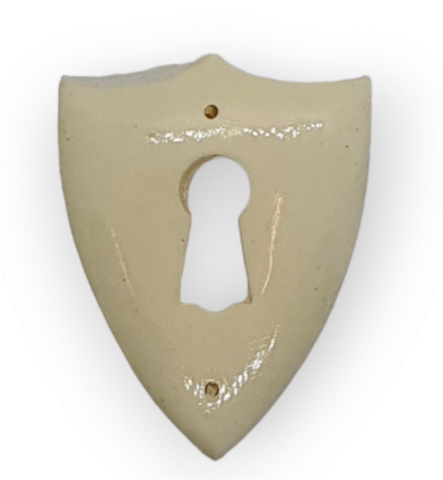 Bein-Schild Art. 2015   45*30mm Wappenform gewölbt