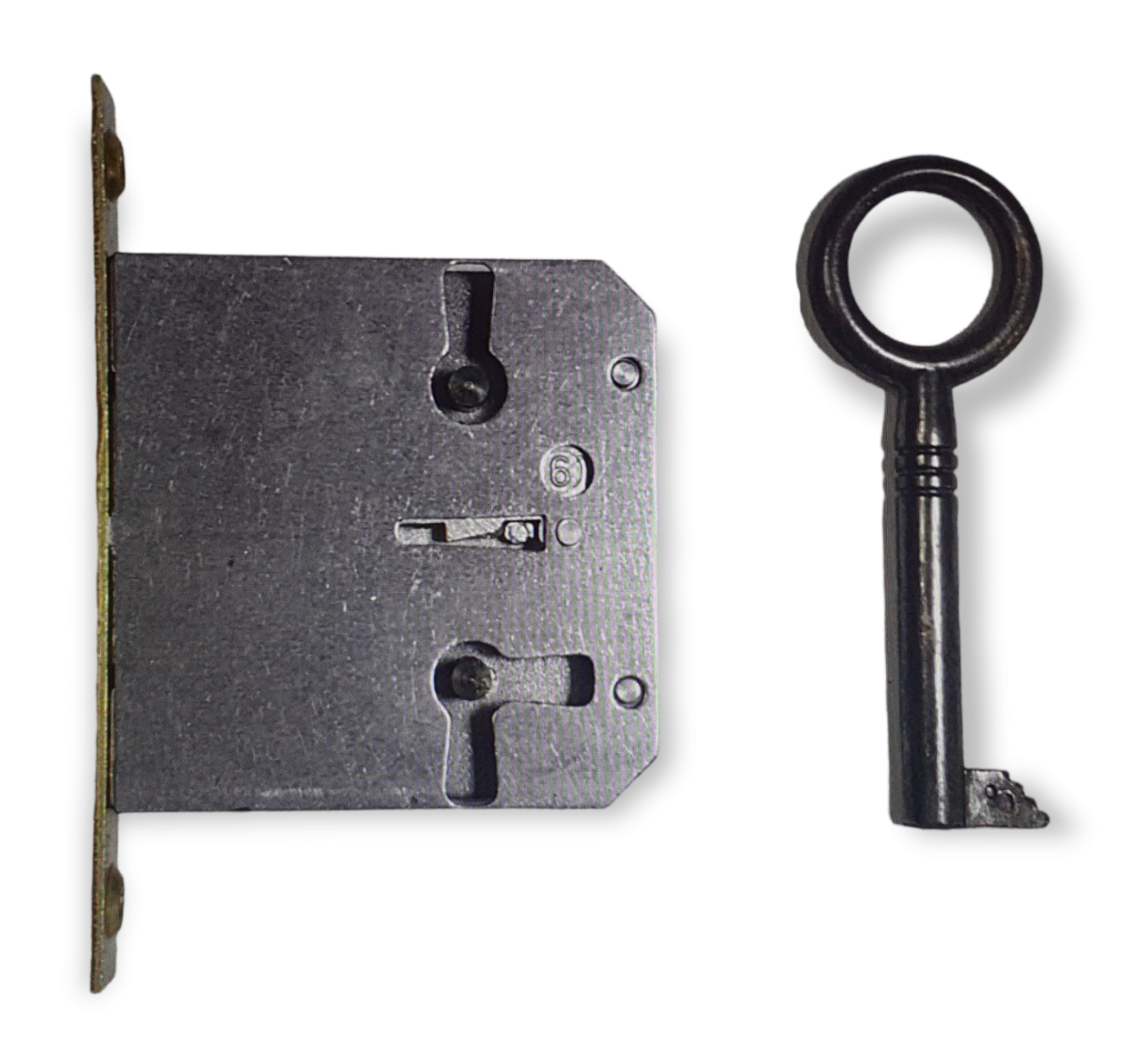 Einsteckschloß mit Messing-Stulpe ca. 12 x 85mm Platzhalter