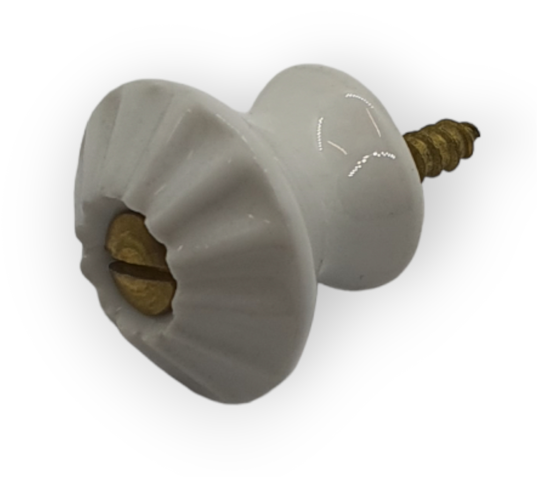 Möbelknopf Art. 4320 Porzellanknöpfe, Gründerzeit, weiss. 20mm Ø
