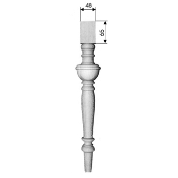 Stuhlbein, Tischbein Art. 63103  D= ca.75mm,  ca. 450mm lang Buche