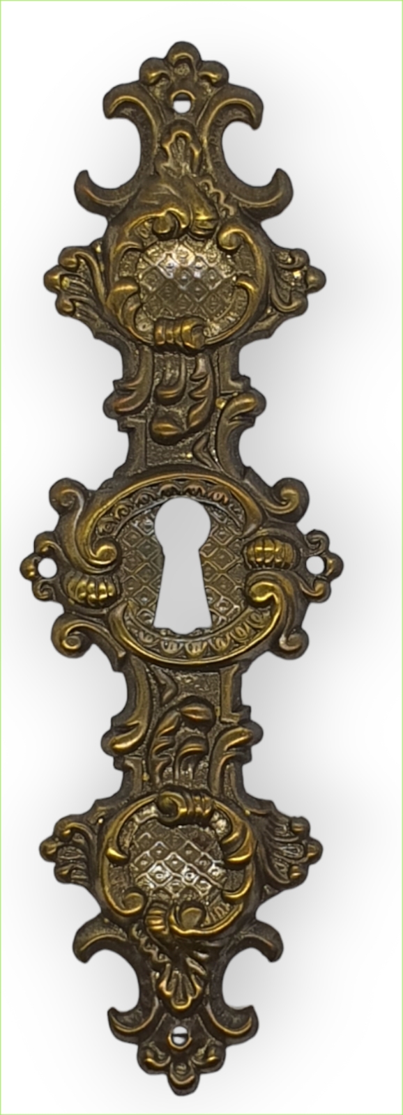 Gründerzeit Beschlag, Messingblech patiniert ca.126*39mm, Art. 3001neu