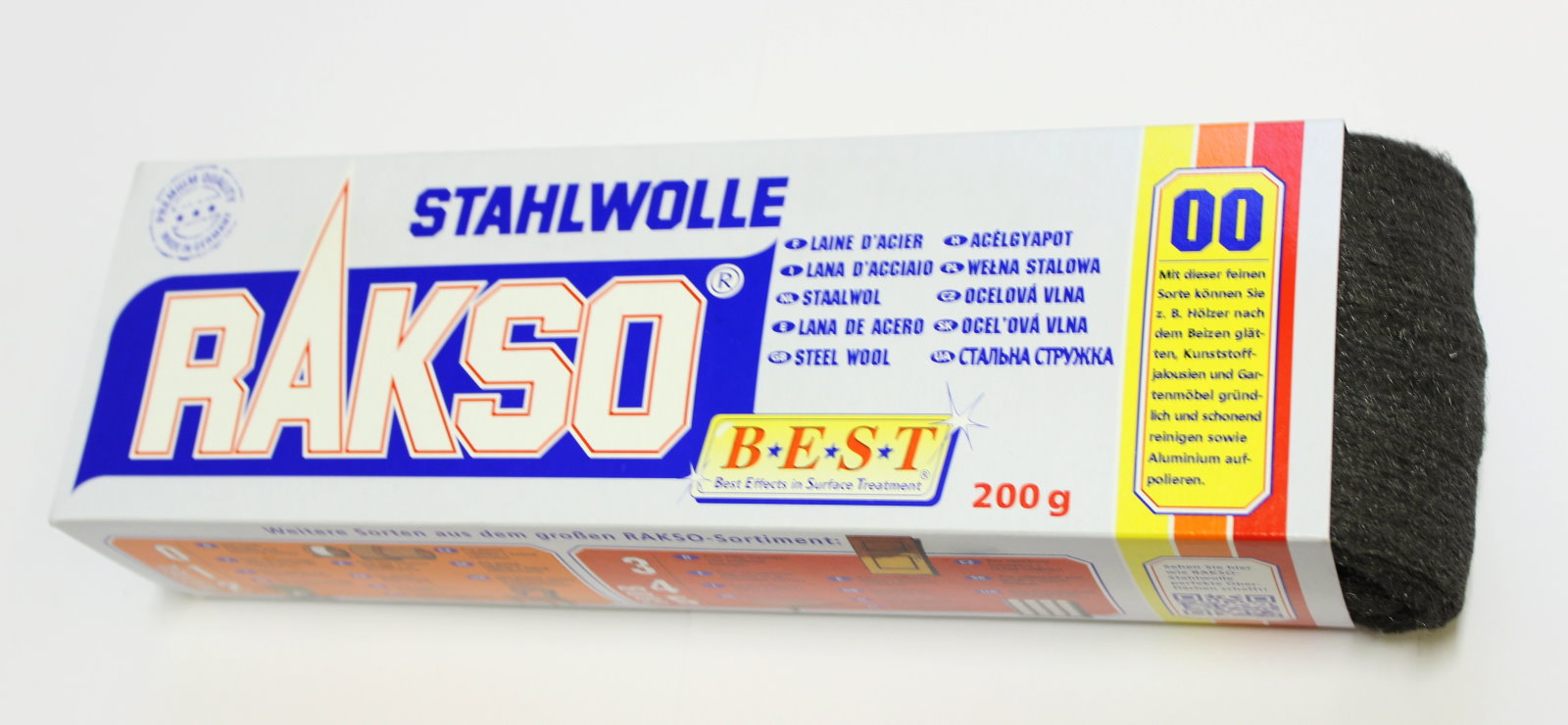 Rakso Stahlwolle  Sorte: 00 fein, Art.499