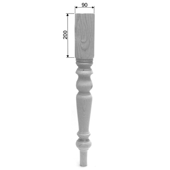 Tischbein Art. 63117   D= ca. 90mm, 760mm lang Buche