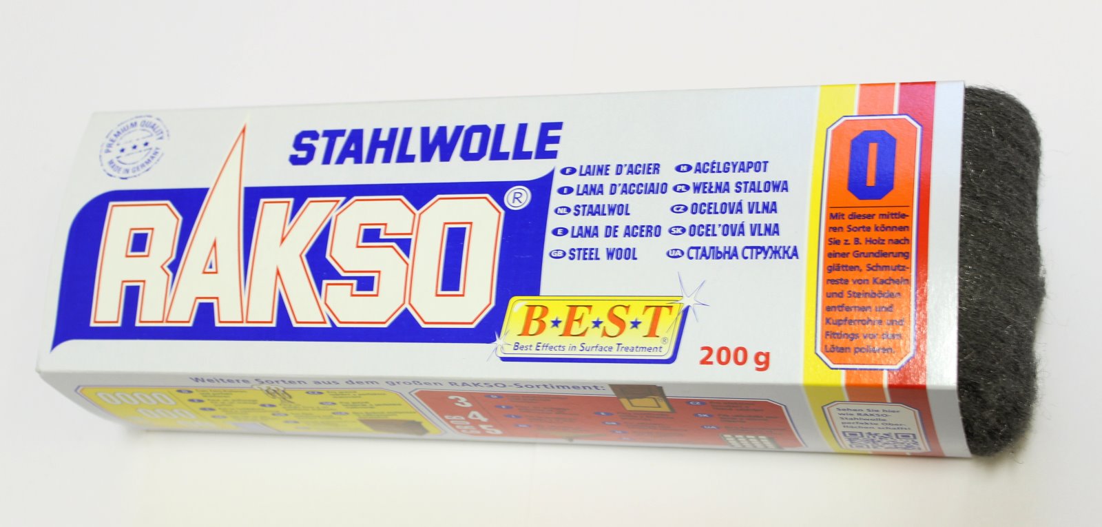 Rakso Stahlwolle  Sorte: 0 mittel, Art.500