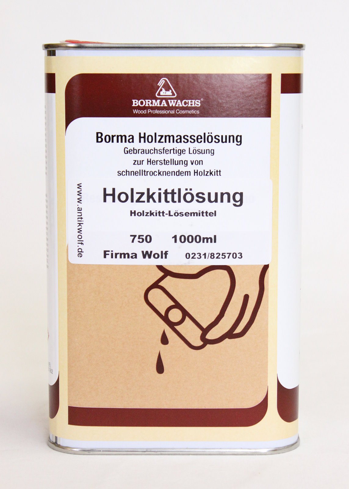 Holzkittlösung Borma 1 Liter, Art.750