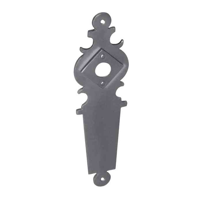 Tür Schild Art. 5651 Eisen Abstand Kastenschloß 60mm Eisen roh BB Bundbart