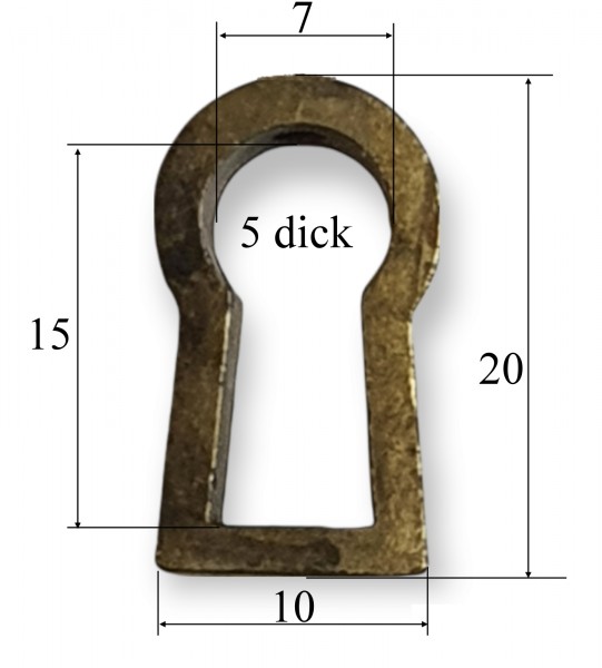 Messingguß-Schlüsselbuchsen ca.20*10mm,ca.5 mm tief, Art.1072